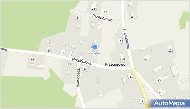 Przeborowo, Przeborowo, 20, mapa Przeborowo