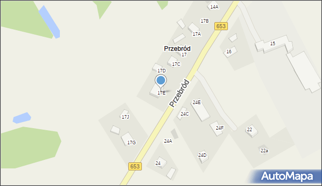 Przebród, Przebród, 17E, mapa Przebród