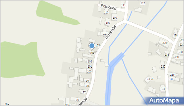 Przechód, Przechód, 104, mapa Przechód