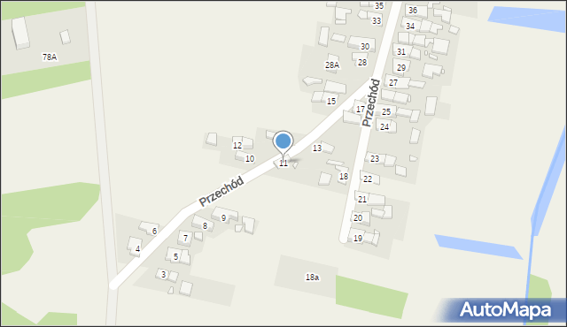 Przechód, Przechód, 11, mapa Przechód