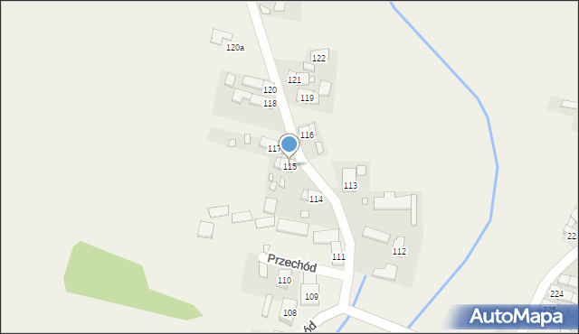 Przechód, Przechód, 115, mapa Przechód