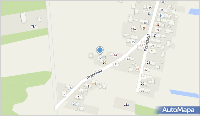 Przechód, Przechód, 12, mapa Przechód
