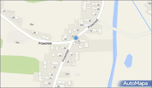 Przechód, Przechód, 91A, mapa Przechód