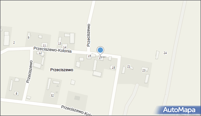Przeciszewo, Przeciszewo, 17, mapa Przeciszewo