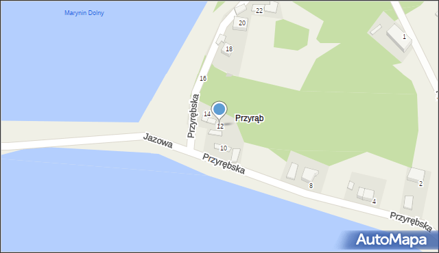 Przeciszów, Przyrębska, 12, mapa Przeciszów