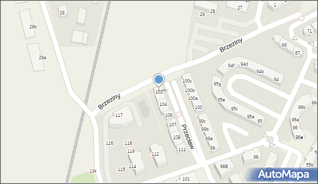 Przecław, Przecław, 102, mapa Przecław