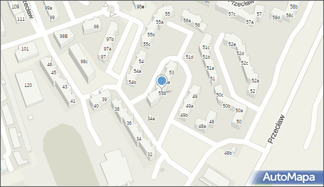 Przecław, Przecław, 53b, mapa Przecław