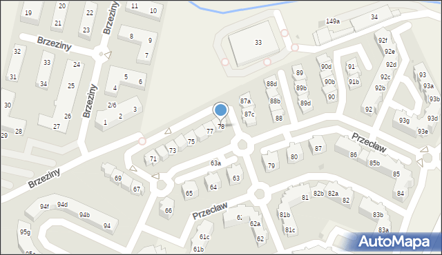 Przecław, Przecław, 78, mapa Przecław