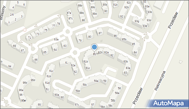 Przecław, Przecław, 81, mapa Przecław