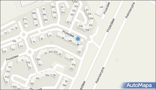 Przecław, Przecław, 85, mapa Przecław