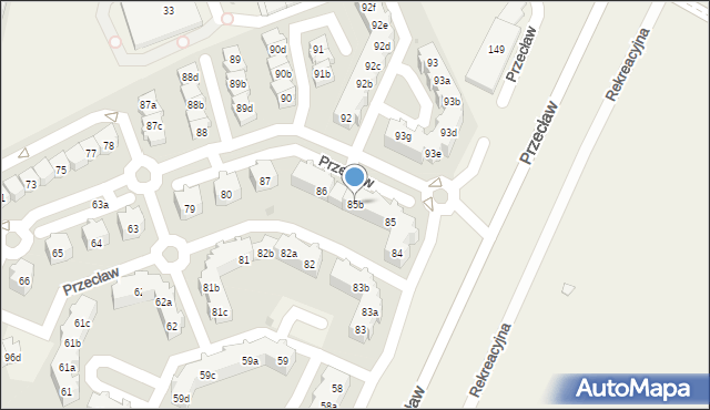 Przecław, Przecław, 85b, mapa Przecław