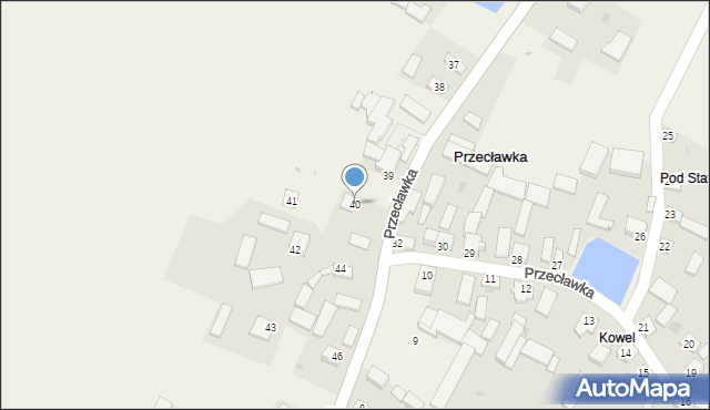 Przecławka, Przecławka, 40, mapa Przecławka