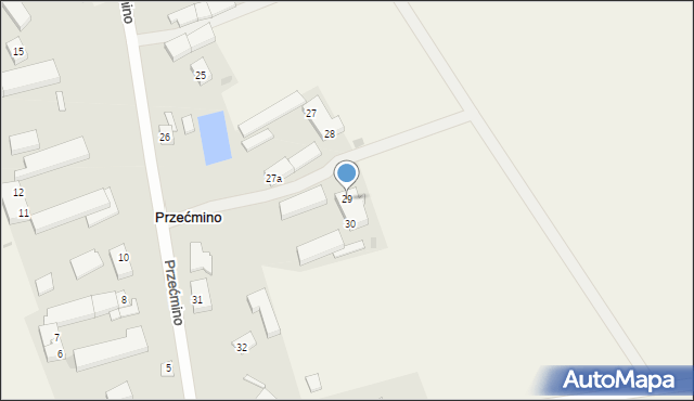 Przećmino, Przećmino, 29, mapa Przećmino
