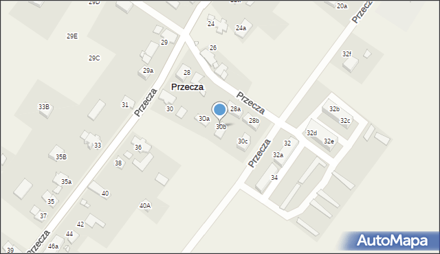 Przecza, Przecza, 30b, mapa Przecza