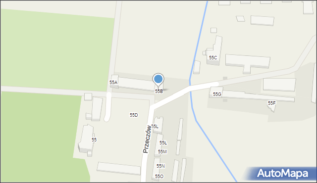 Przeczów, Przeczów, 55B, mapa Przeczów