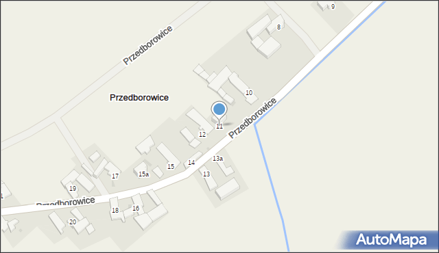 Przedborowice, Przedborowice, 11, mapa Przedborowice