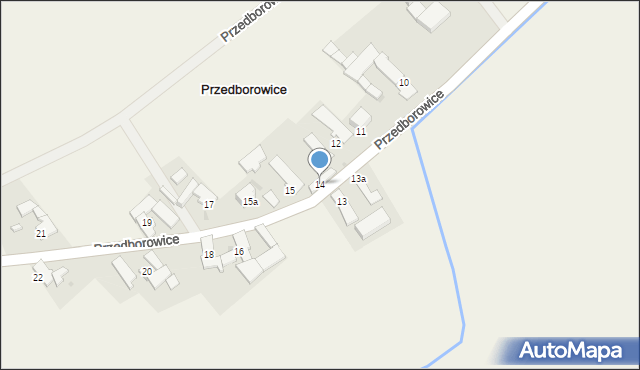 Przedborowice, Przedborowice, 14, mapa Przedborowice
