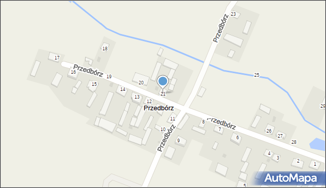 Przedbórz, Przedbórz, 21, mapa Przedbórz