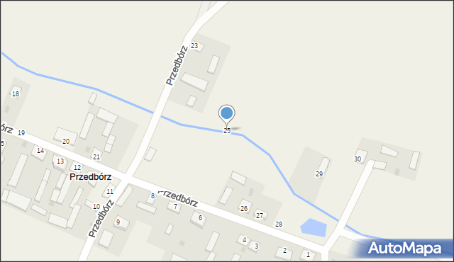 Przedbórz, Przedbórz, 25, mapa Przedbórz
