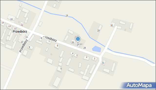 Przedbórz, Przedbórz, 27, mapa Przedbórz