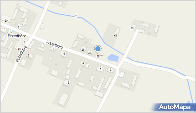 Przedbórz, Przedbórz, 28, mapa Przedbórz