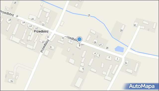 Przedbórz, Przedbórz, 6, mapa Przedbórz