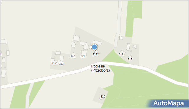 Przedbórz, Przedbórz, 319, mapa Przedbórz