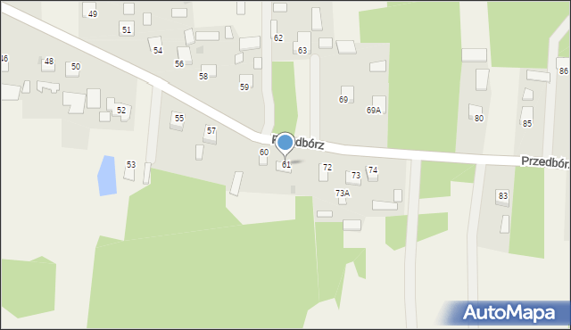 Przedbórz, Przedbórz, 61, mapa Przedbórz
