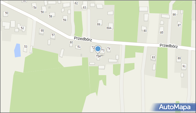 Przedbórz, Przedbórz, 73A, mapa Przedbórz