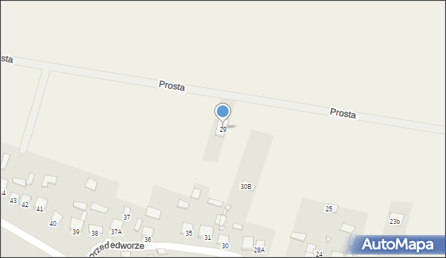 Przededworze, Prosta, 29, mapa Przededworze