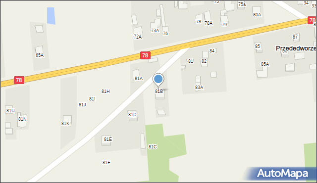 Przededworze, Przededworze, 81B, mapa Przededworze