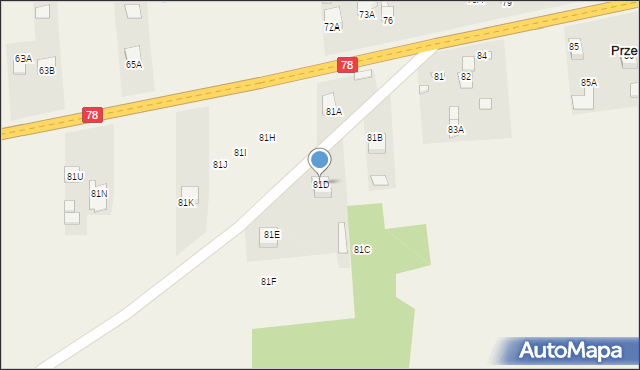 Przededworze, Przededworze, 81D, mapa Przededworze