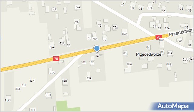 Przededworze, Przededworze, 84, mapa Przededworze