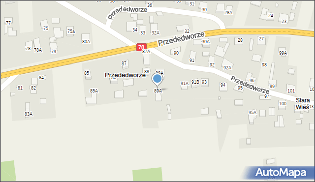 Przededworze, Przededworze, 89A, mapa Przededworze
