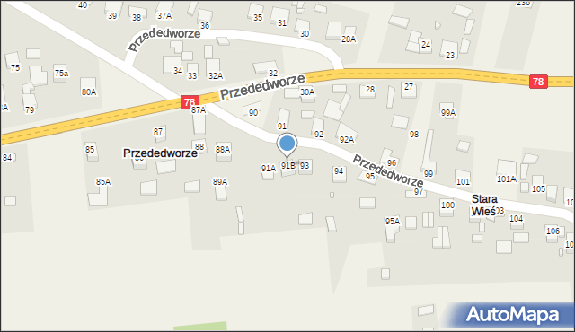 Przededworze, Przededworze, 91B, mapa Przededworze