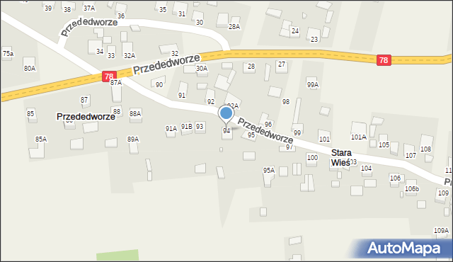 Przededworze, Przededworze, 94, mapa Przededworze
