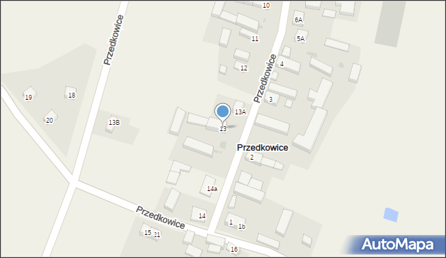 Przedkowice, Przedkowice, 13, mapa Przedkowice