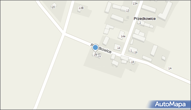 Przedkowice, Przedkowice, 15, mapa Przedkowice