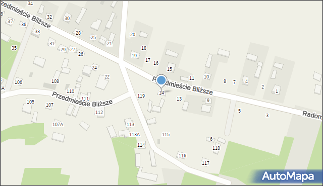 Przedmieście Bliższe, Przedmieście Bliższe, 14, mapa Przedmieście Bliższe