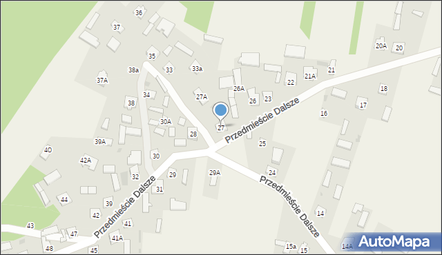 Przedmieście Dalsze, Przedmieście Dalsze, 27, mapa Przedmieście Dalsze