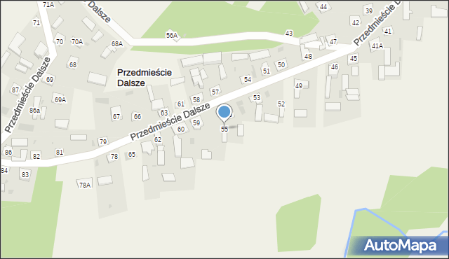 Przedmieście Dalsze, Przedmieście Dalsze, 55, mapa Przedmieście Dalsze
