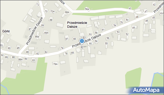 Przedmieście Dalsze, Przedmieście Dalsze, 62, mapa Przedmieście Dalsze