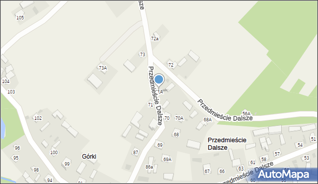 Przedmieście Dalsze, Przedmieście Dalsze, 71A, mapa Przedmieście Dalsze