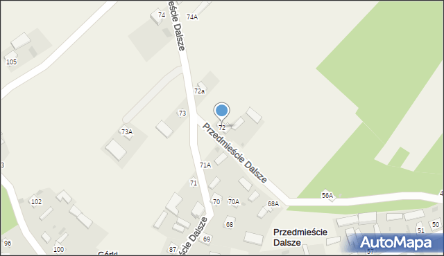 Przedmieście Dalsze, Przedmieście Dalsze, 72, mapa Przedmieście Dalsze