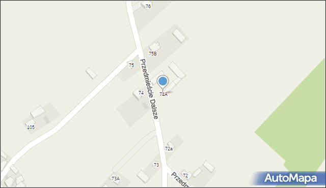 Przedmieście Dalsze, Przedmieście Dalsze, 74A, mapa Przedmieście Dalsze