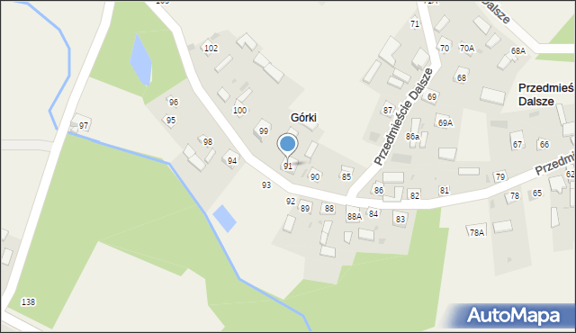 Przedmieście Dalsze, Przedmieście Dalsze, 91, mapa Przedmieście Dalsze