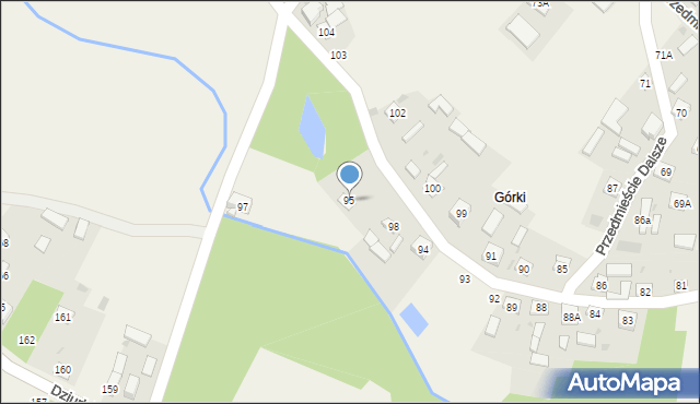 Przedmieście Dalsze, Przedmieście Dalsze, 95, mapa Przedmieście Dalsze