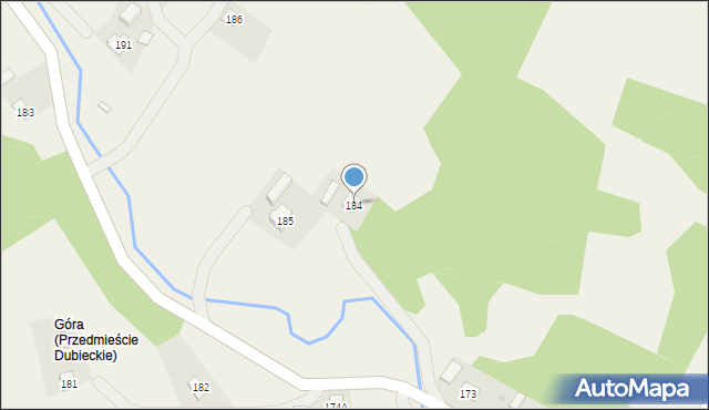 Przedmieście Dubieckie, Przedmieście Dubieckie, 184, mapa Przedmieście Dubieckie