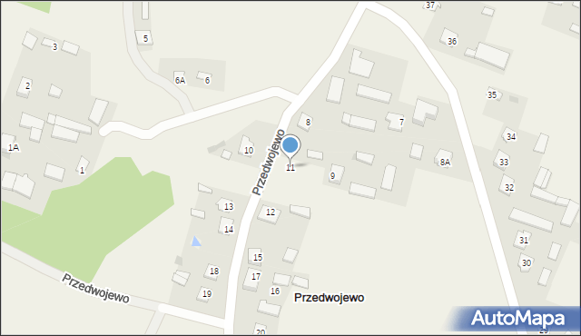 Przedwojewo, Przedwojewo, 11, mapa Przedwojewo