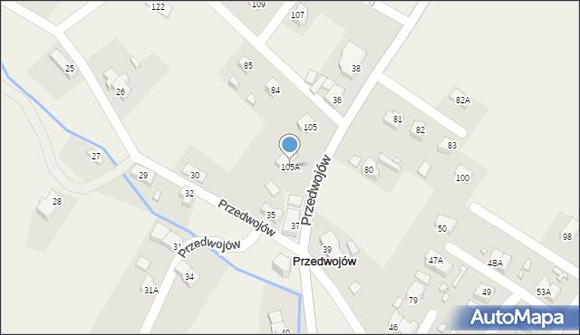 Przedwojów, Przedwojów, 105A, mapa Przedwojów